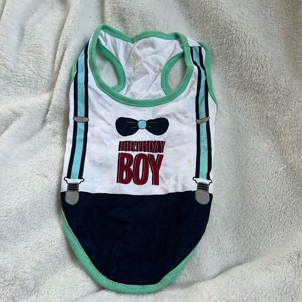 Pet Posse Dog Tank Top, Size XS, Birthday Boy